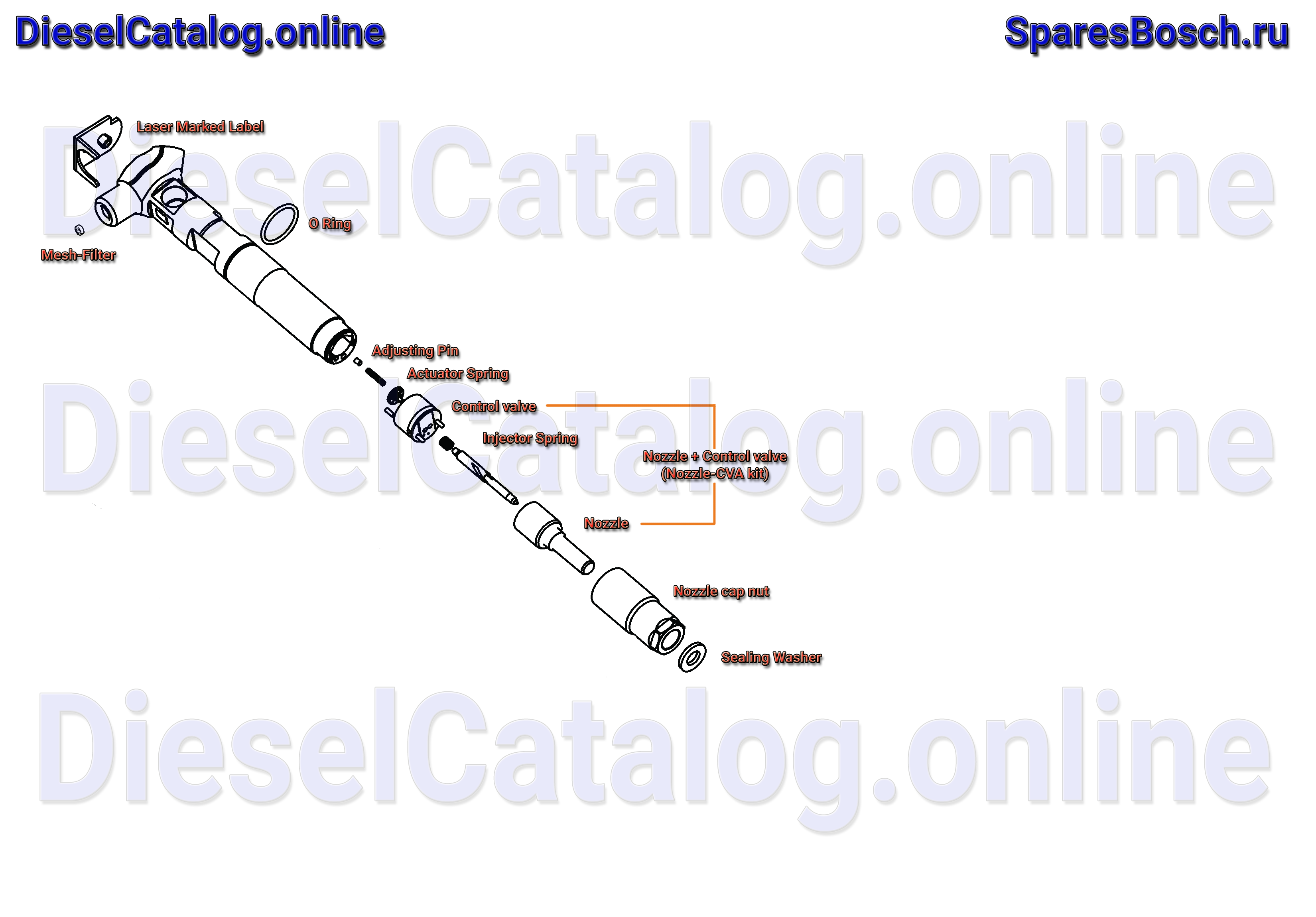 28348370, Injector CR, Common Rail system DELPHI